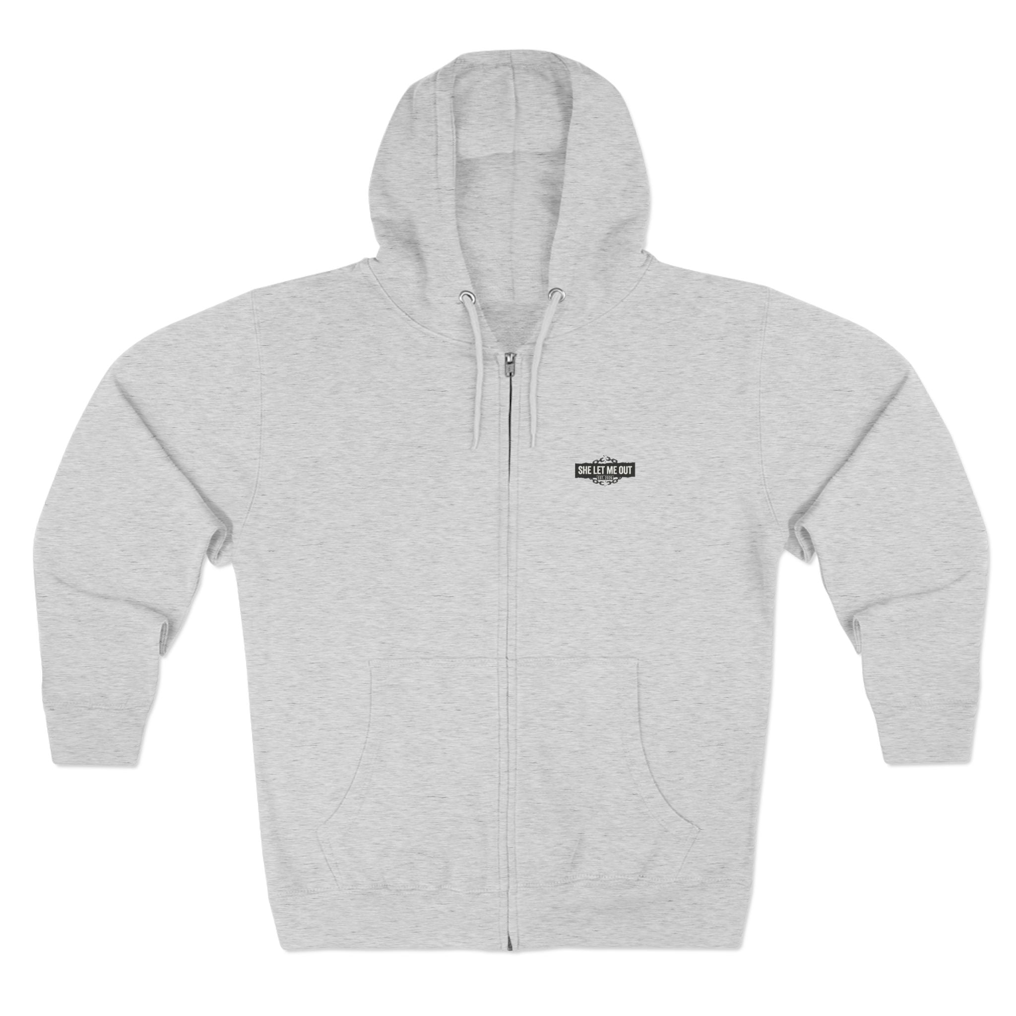 She Let Me Out, Premium  Zip Hoodie Black Chain Edition