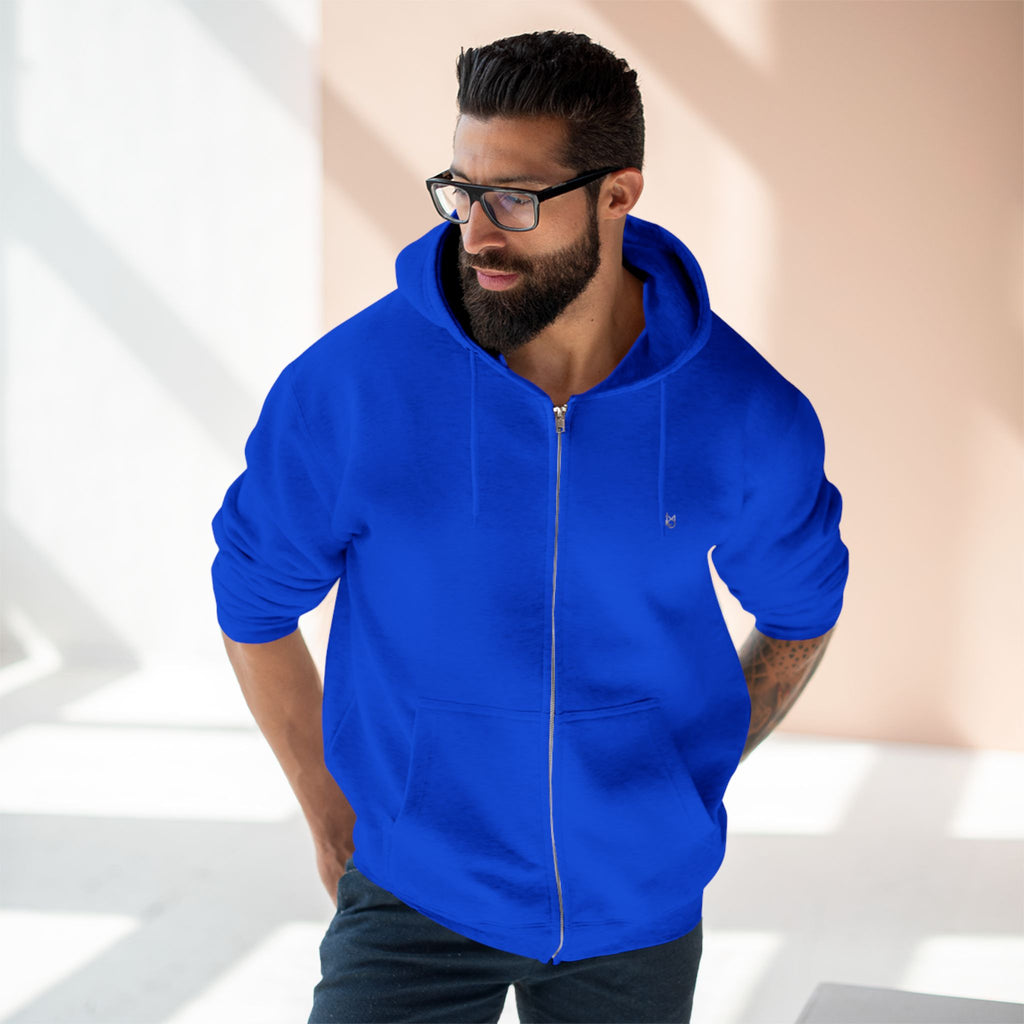 SLMO Silver Edition Back Shoulder Tag , Full Zip Hoodie