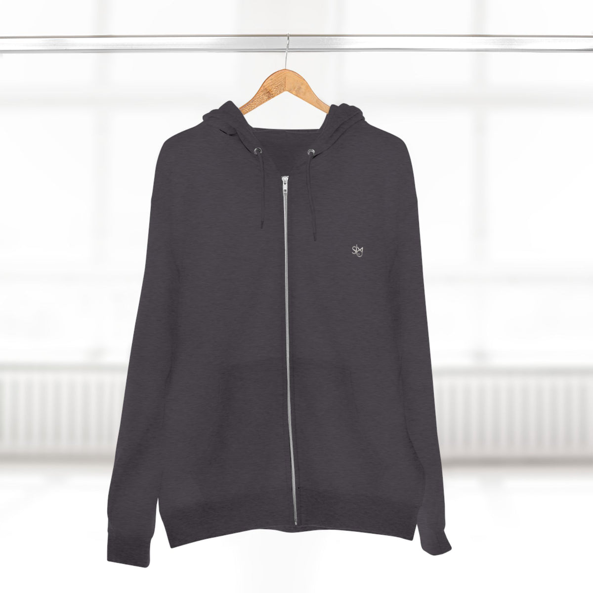 SLMO Silver Edition Back Shoulder Tag , Full Zip Hoodie