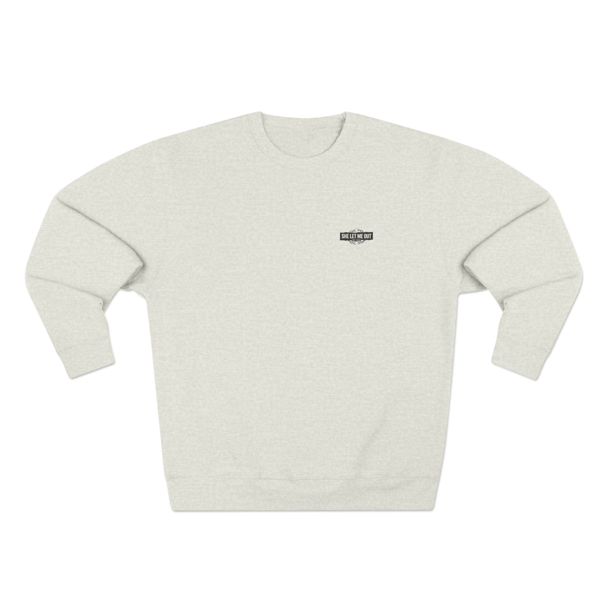 'She Let Me Out' ORIGINAL, Black Chain CREW NECK SWEATSHIRT, MEN'S Premium Sweatshirt
