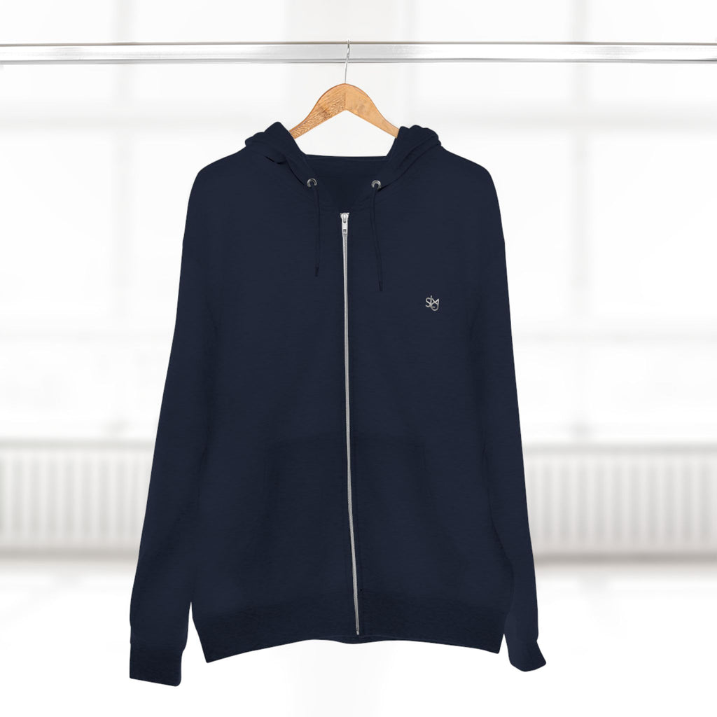 SLMO Silver Edition Back Shoulder Tag , Full Zip Hoodie