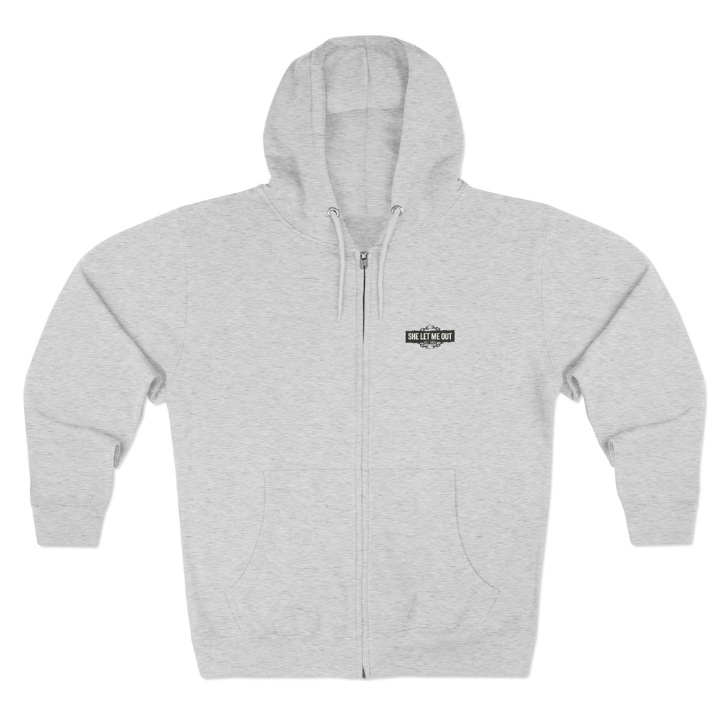 She Let Me Out, Premium  Zip Hoodie Black Chain Edition
