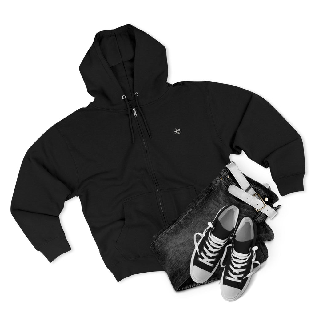 SLMO Silver Edition Back Shoulder Tag , Full Zip Hoodie