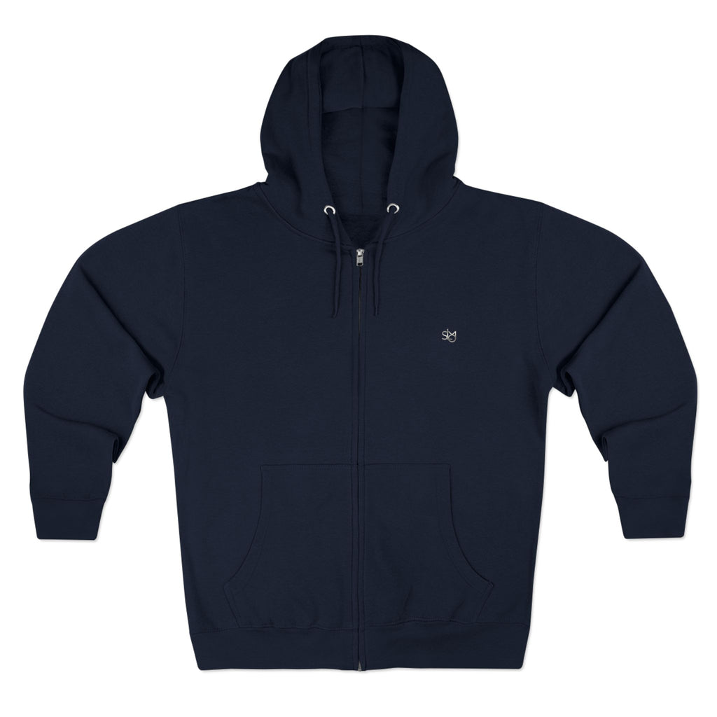 SLMO Silver Edition Back Shoulder Tag , Full Zip Hoodie