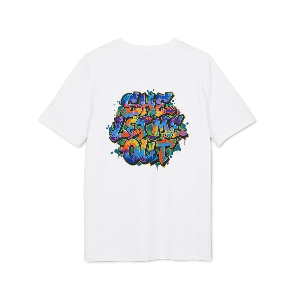 She Let Me Out Graphic T-Shirt — Graffiti Back Tag