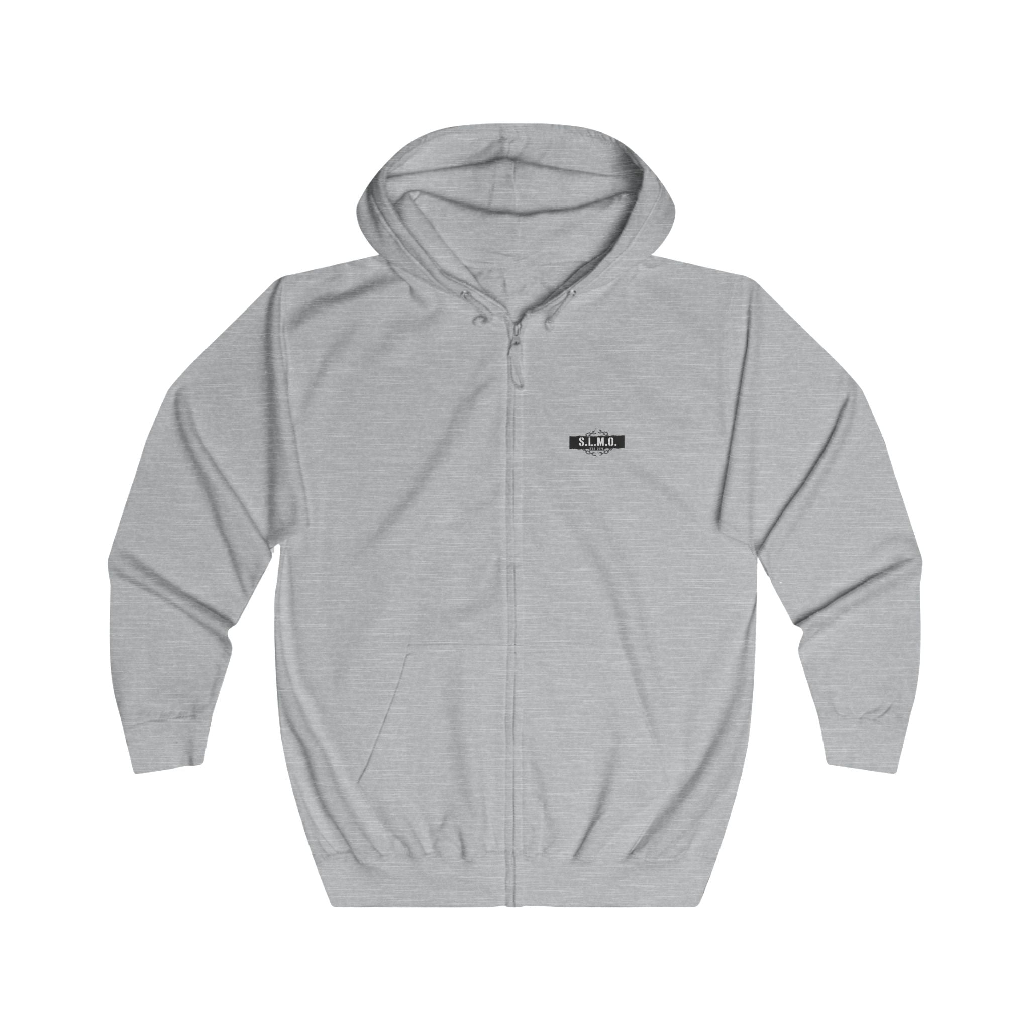 S.L.M.O Zip Hoodie –Black Chains Full-Zip Hoodie