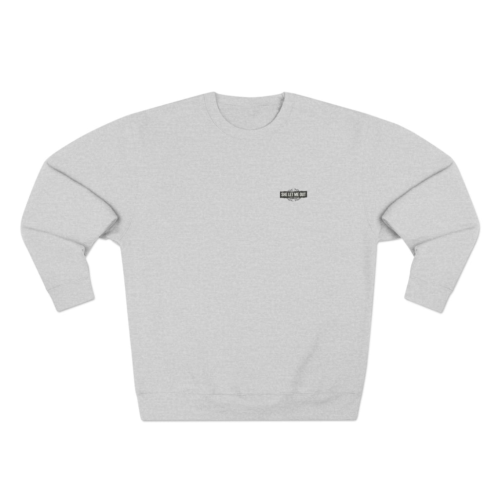 'She Let Me Out' ORIGINAL, Black Chain CREW NECK SWEATSHIRT, MEN'S Premium Sweatshirt
