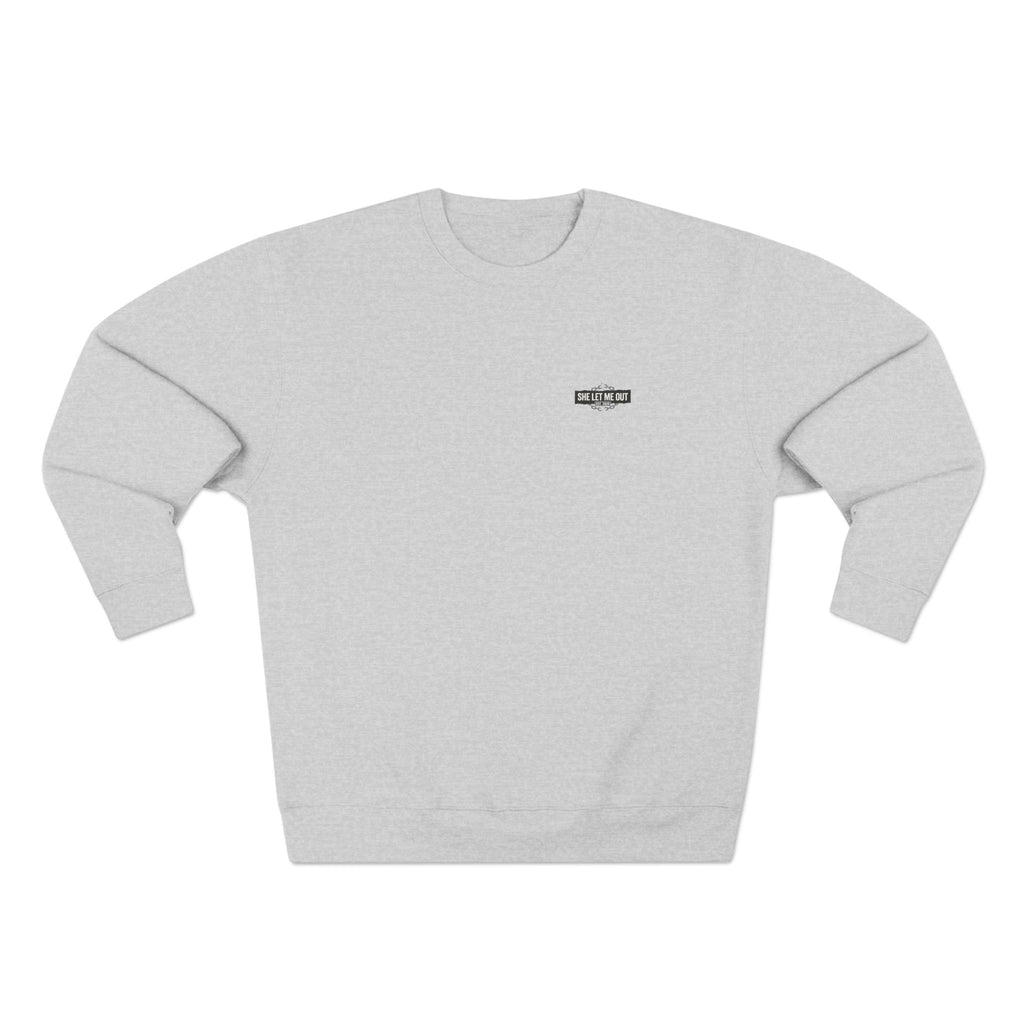 'She Let Me Out' ORIGINAL, Black Chain CREW NECK SWEATSHIRT, MEN'S Premium Sweatshirt