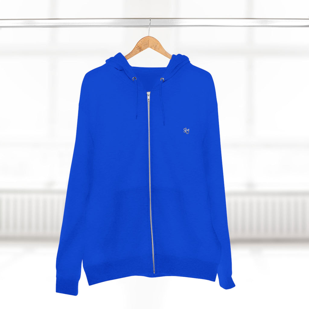 SLMO Silver Edition Back Shoulder Tag , Full Zip Hoodie