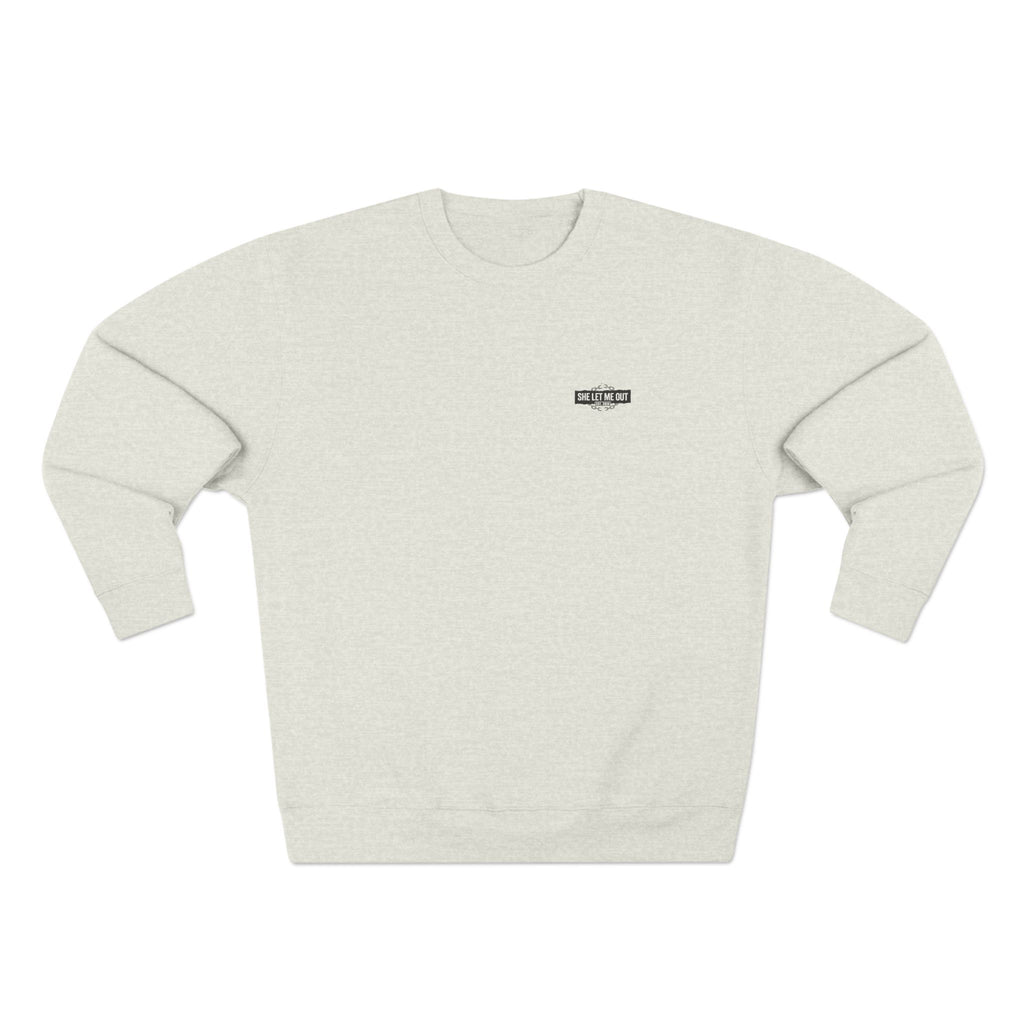 'She Let Me Out' ORIGINAL, Black Chain CREW NECK SWEATSHIRT, MEN'S Premium Sweatshirt