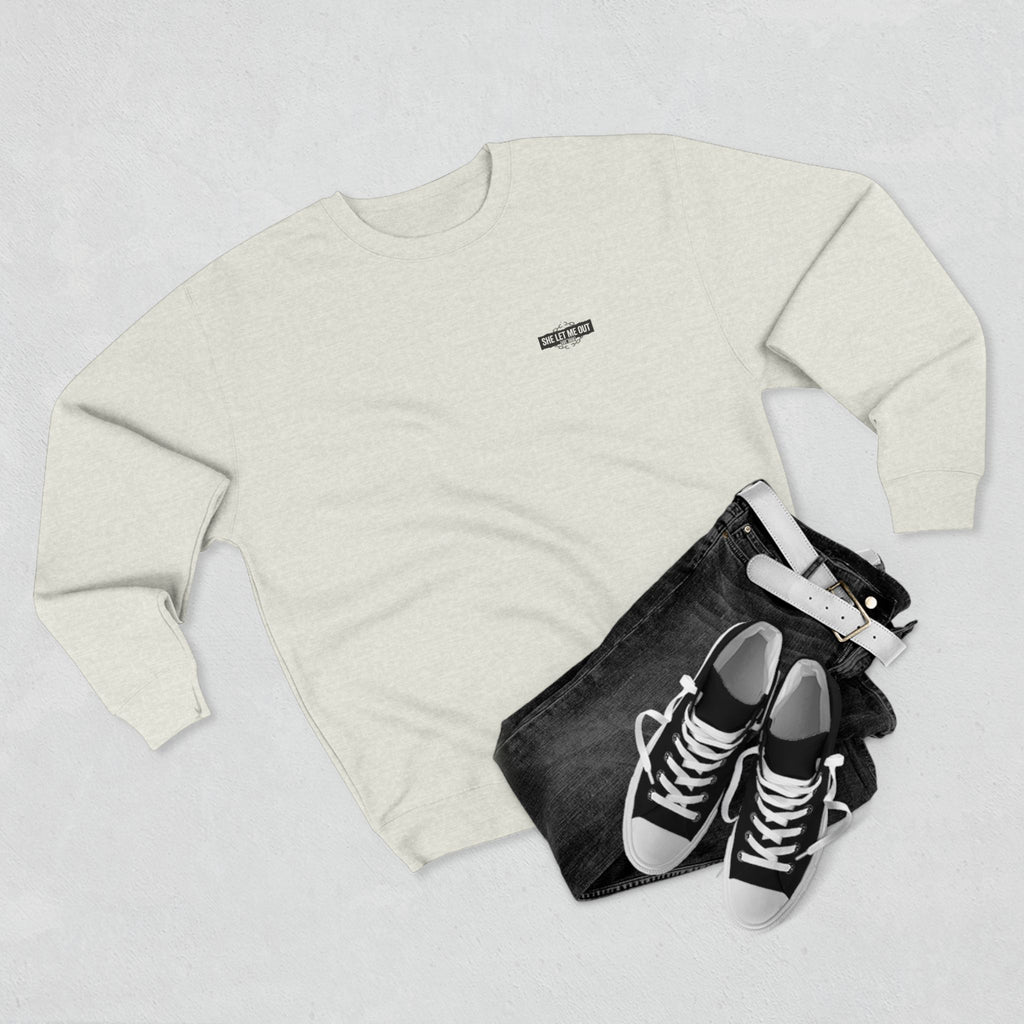 'She Let Me Out' ORIGINAL, Black Chain CREW NECK SWEATSHIRT, MEN'S Premium Sweatshirt