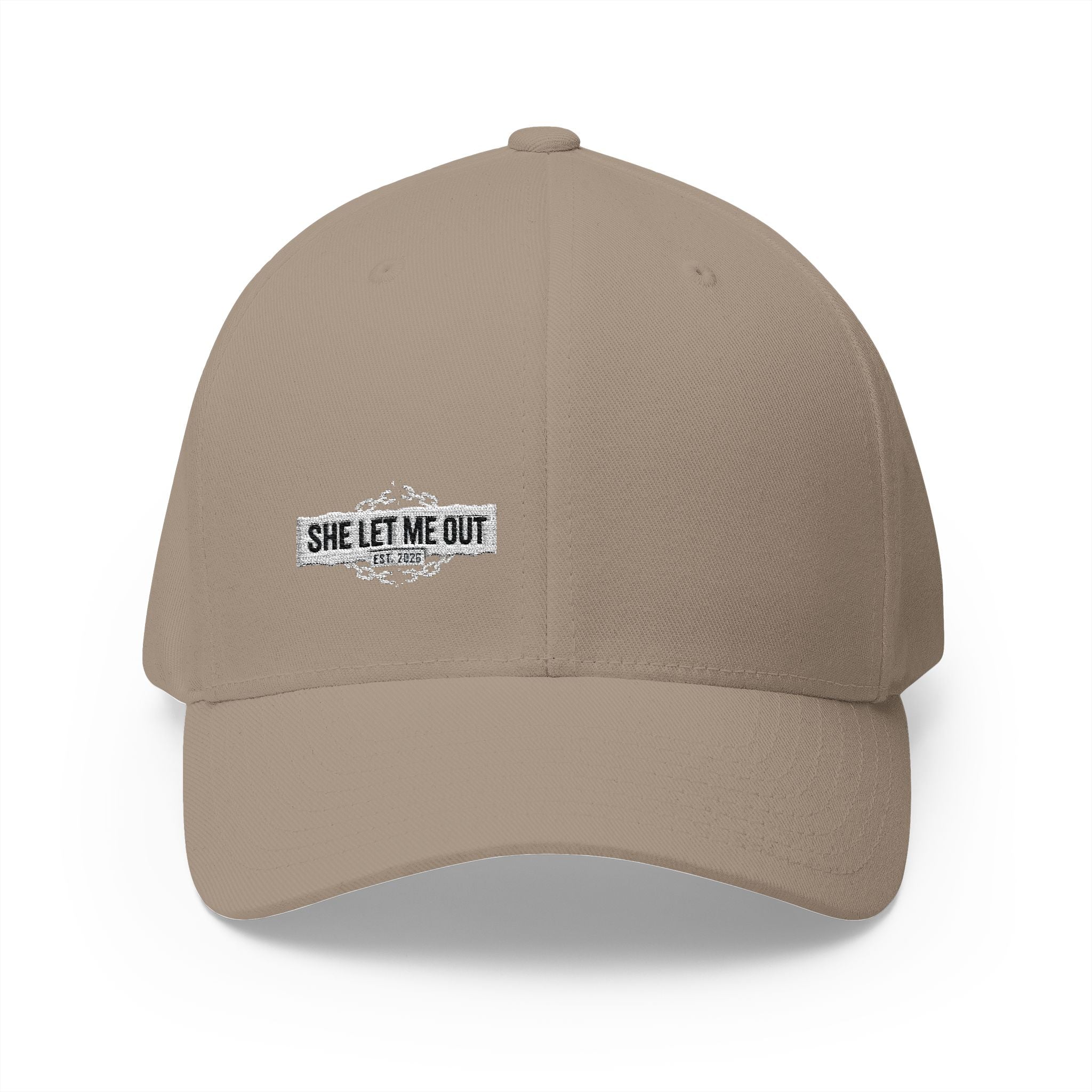 She Let Me Out White Original -Embroidered —  Closed Cap