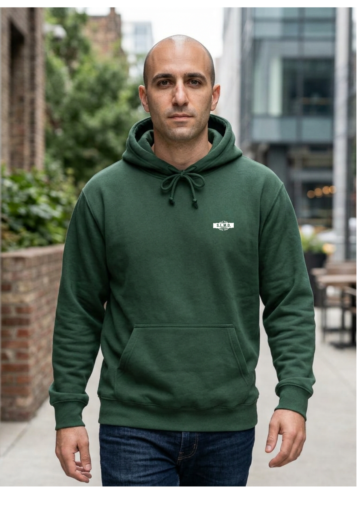 S.L.M.O White Chain Hoodie -Comfort Fit