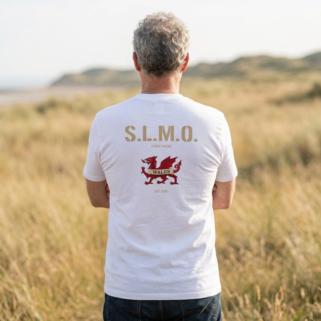 SLMO Unchained Est 2026 Back Welsh Dragon Premium t-shirt