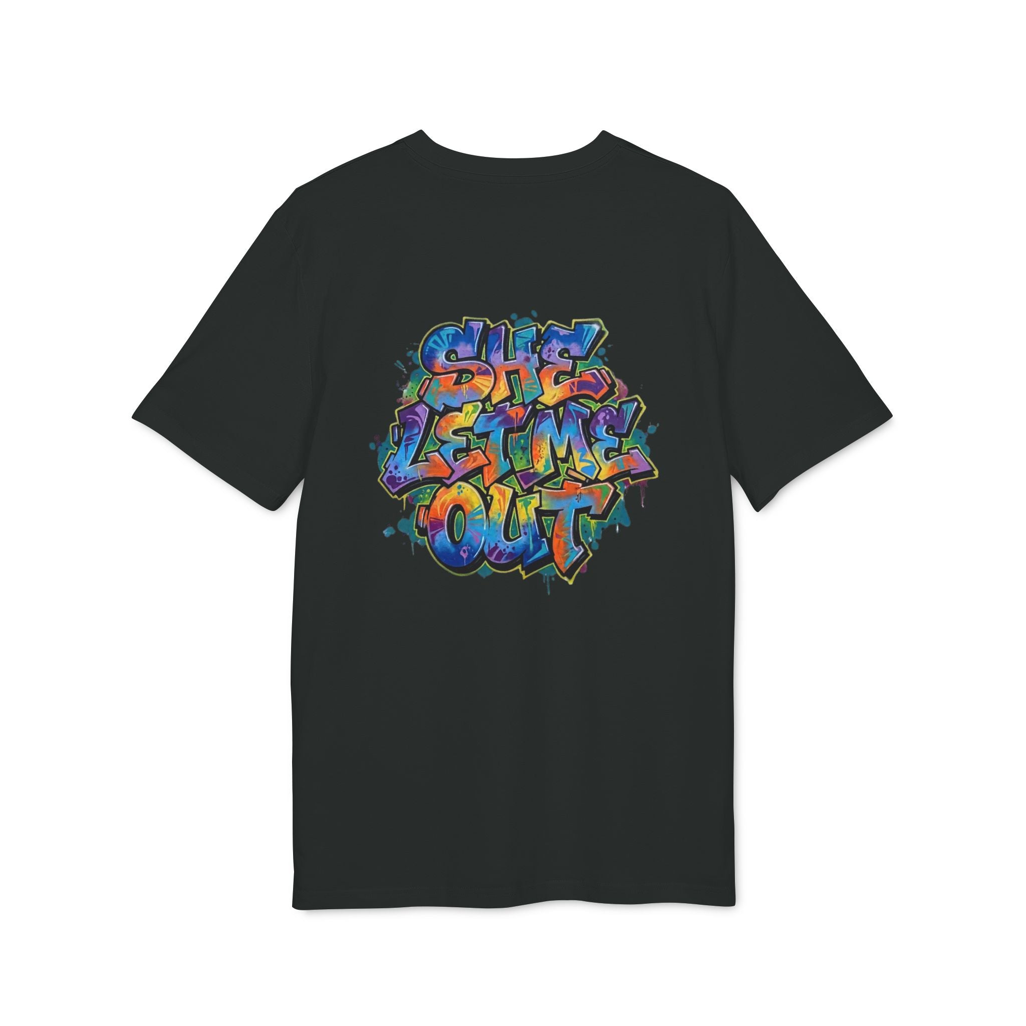 She Let Me Out Graphic T-Shirt — Graffiti Back Tag