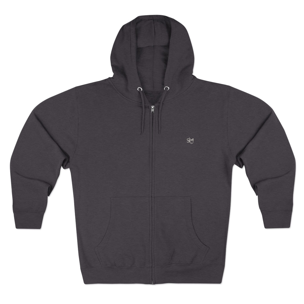 SLMO Silver Edition Back Shoulder Tag , Full Zip Hoodie