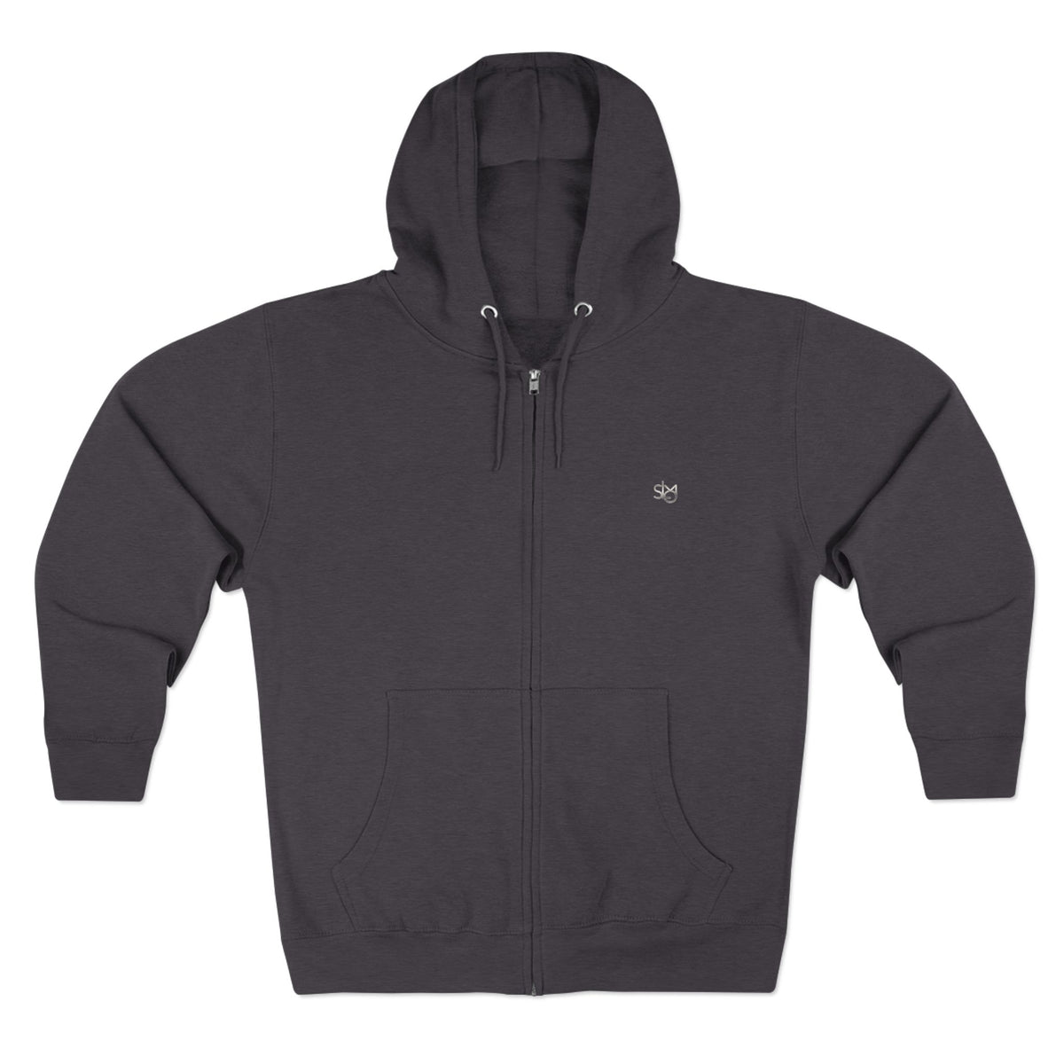 SLMO Silver Edition Back Shoulder Tag , Full Zip Hoodie