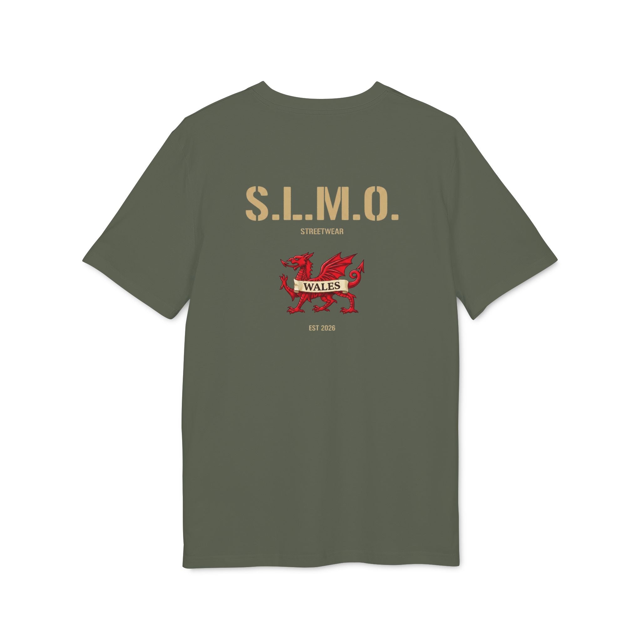SLMO Unchained Est 2026 Back Welsh Dragon Premium t-shirt