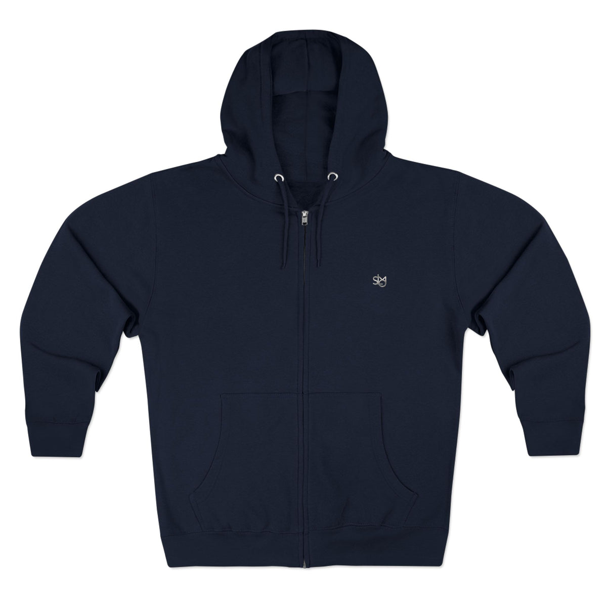SLMO Silver Edition Back Shoulder Tag , Full Zip Hoodie