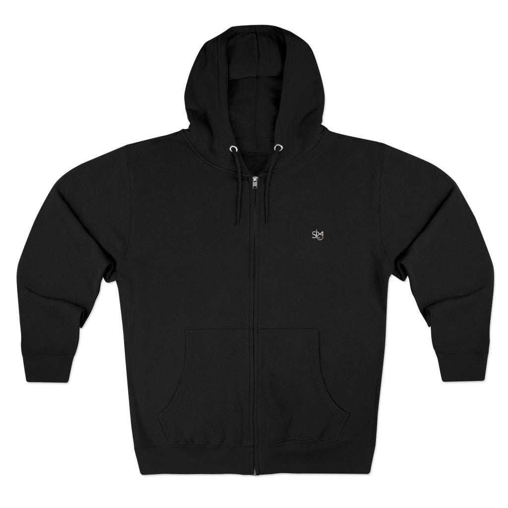 SLMO Silver Edition Back Shoulder Tag , Full Zip Hoodie