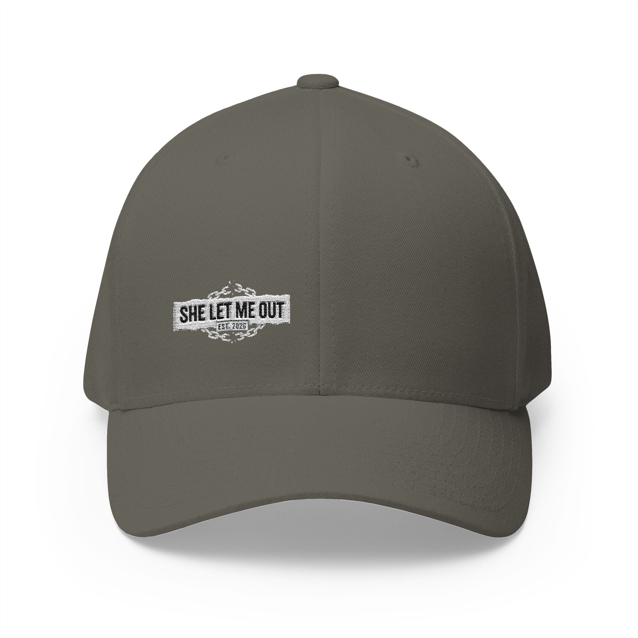 She Let Me Out White Original -Embroidered —  Closed Cap