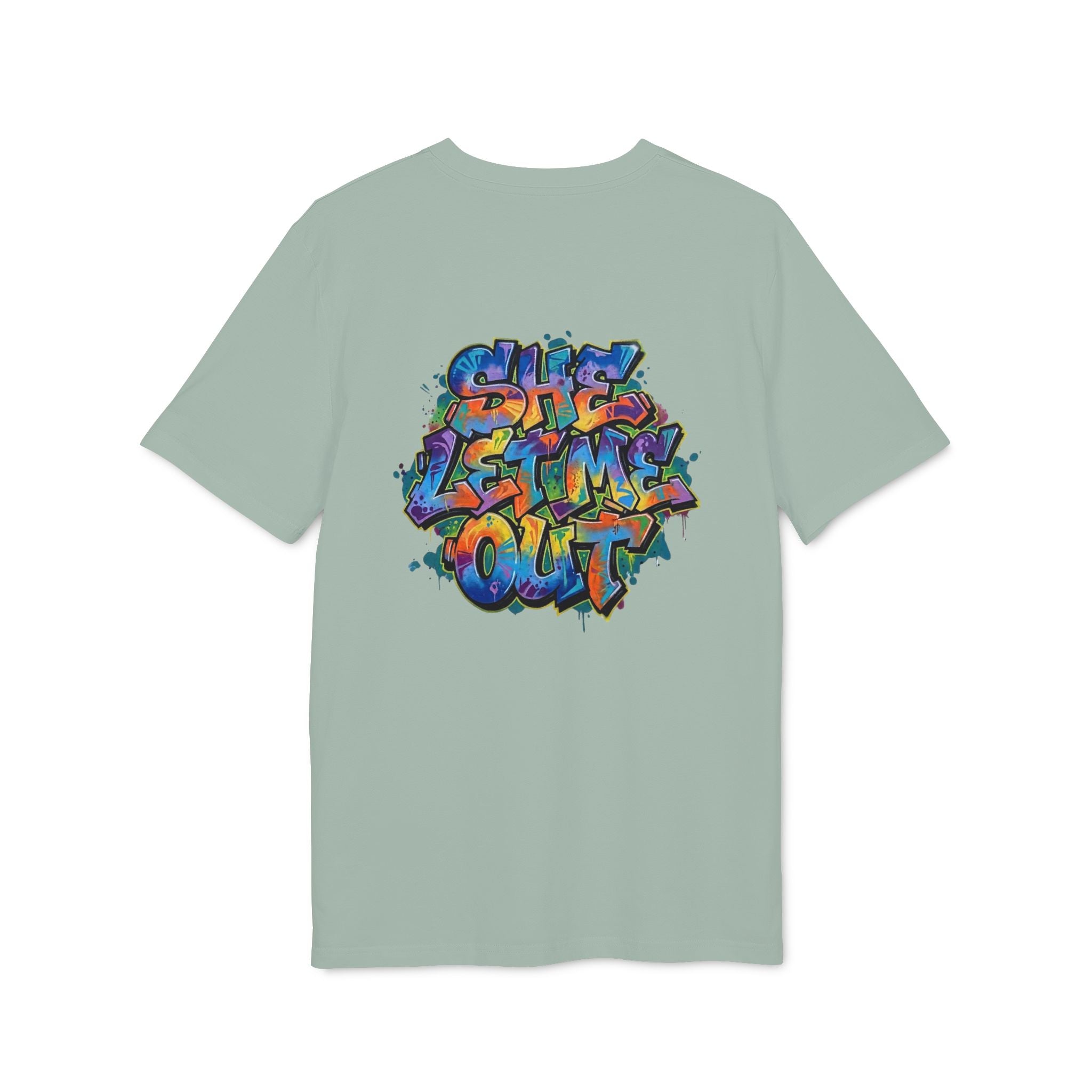 She Let Me Out Graphic T-Shirt — Graffiti Back Tag